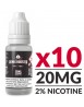 JWell Montélimar - Pack Booster 10ml en 20mg - Lot de 10 flacons